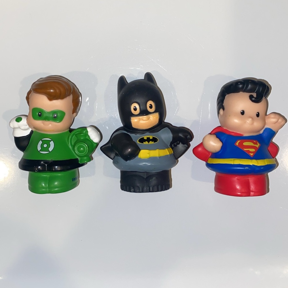 3 FisherPrice Little People: Batman, Superman & GreenLantern